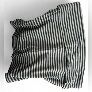 American Eagle Blue and White Striped Foldover Tube Top